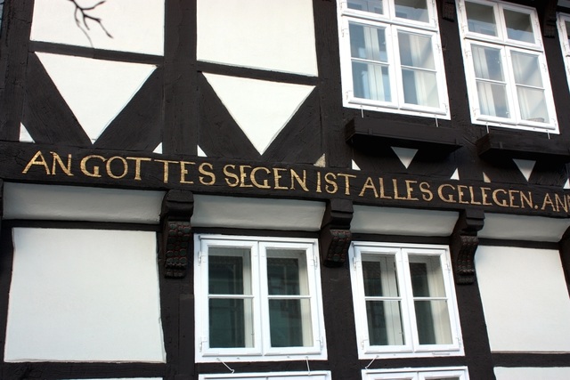 Inschrift am Haus Kalm in Wolfenbüttel