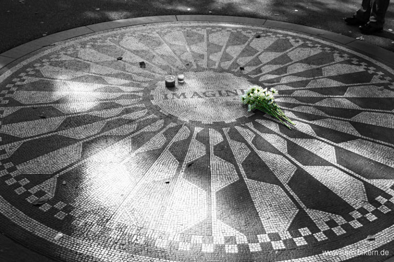 New York 2010-4: Imagine-Mosaik im Central Park, Strawberry-Fields