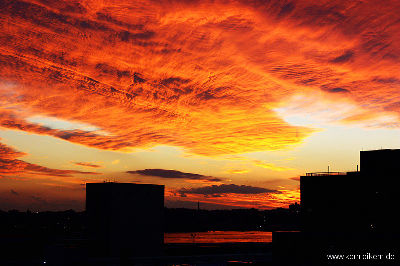 New York: Abendlicher Blick Richtung Hudson-River